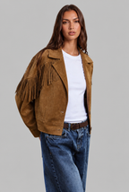 Fringe Suede Jacket Audrey Calvero