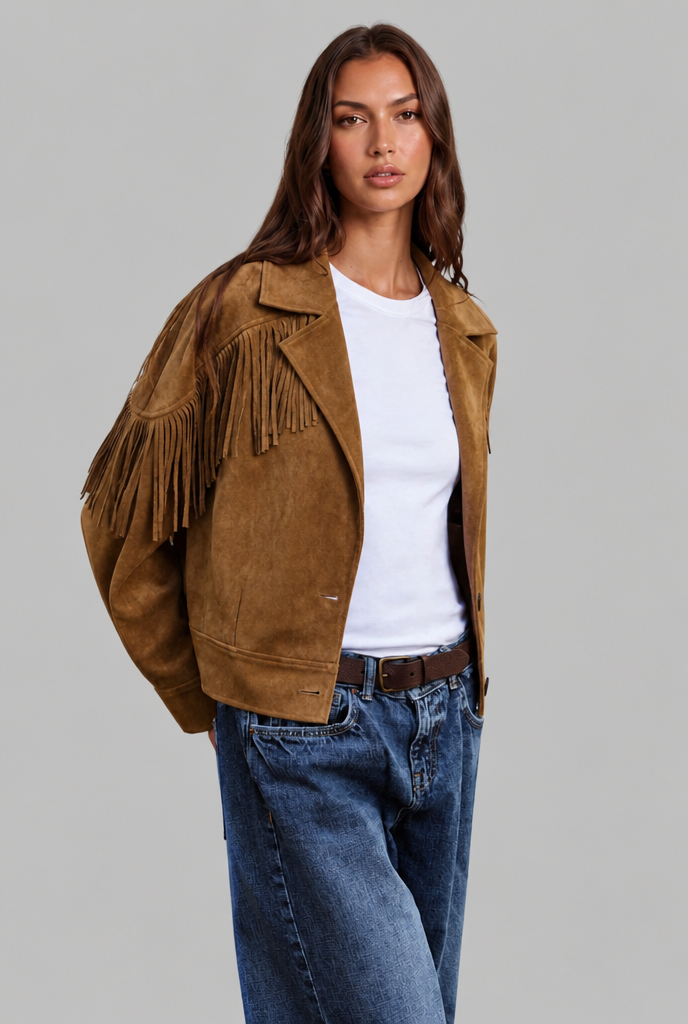 Fringe Suede Jacket Audrey Calvero