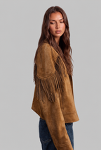 Fringe Suede Jacket Audrey Calvero
