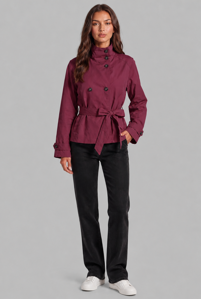 Cropped Trench Jacket Audrey Calvero