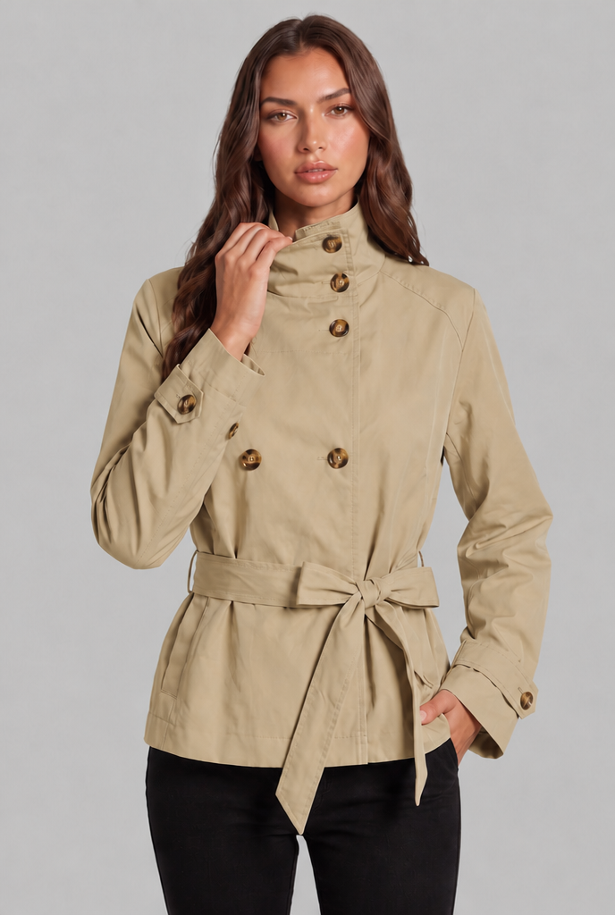 Cropped Trench Jacket Audrey Calvero