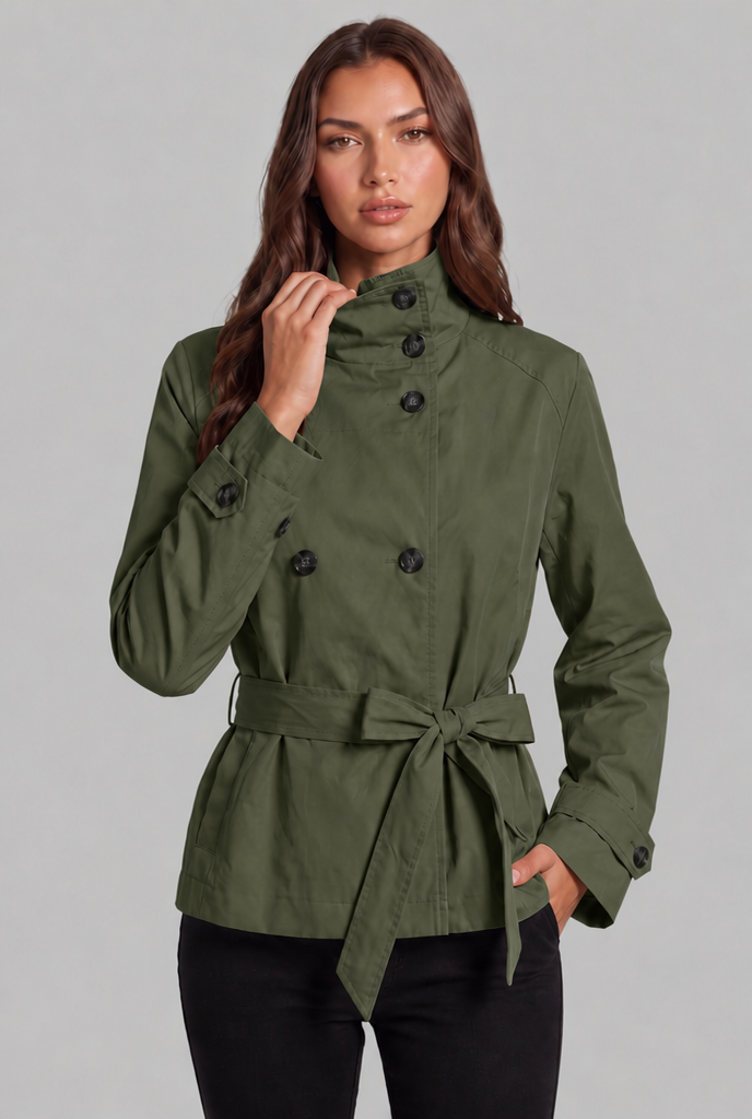 Cropped Trench Jacket Audrey Calvero