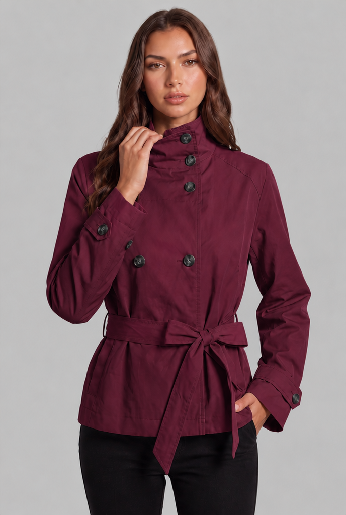 Cropped Trench Jacket Audrey Calvero