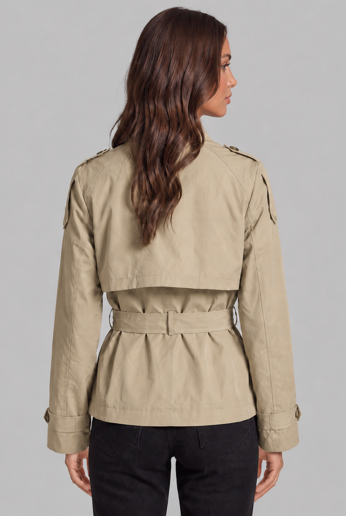 Cropped Trench Jacket Audrey Calvero