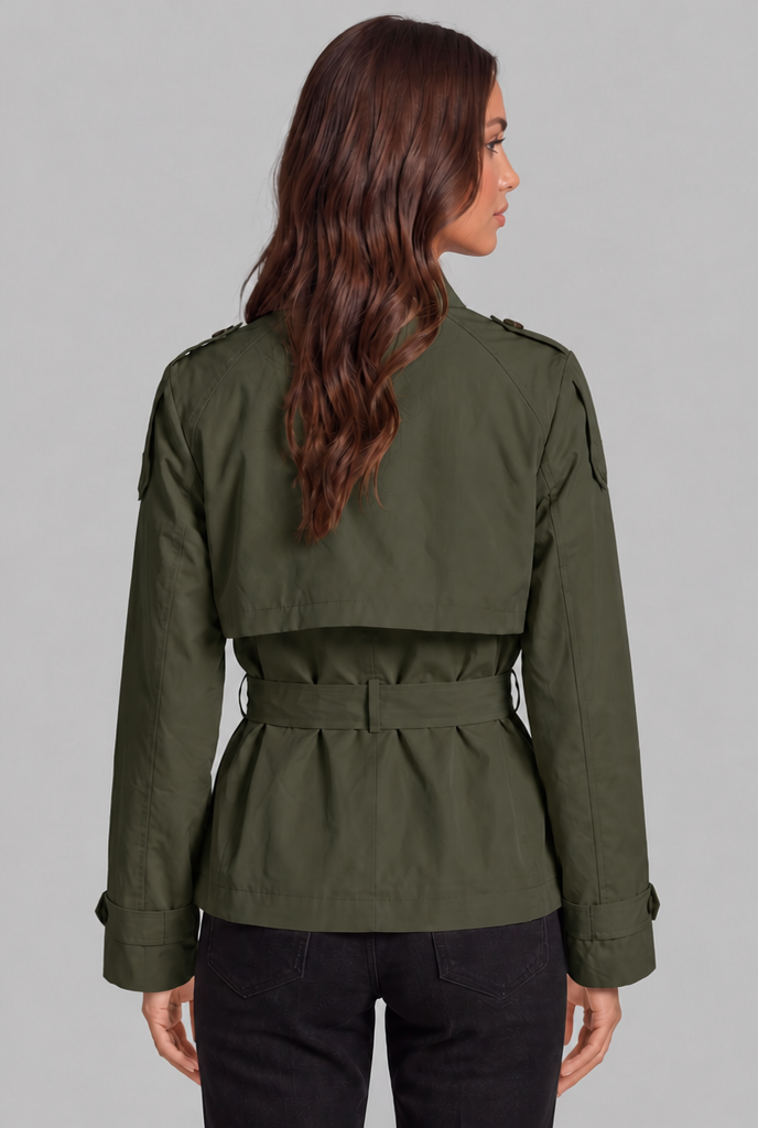 Cropped Trench Jacket Audrey Calvero