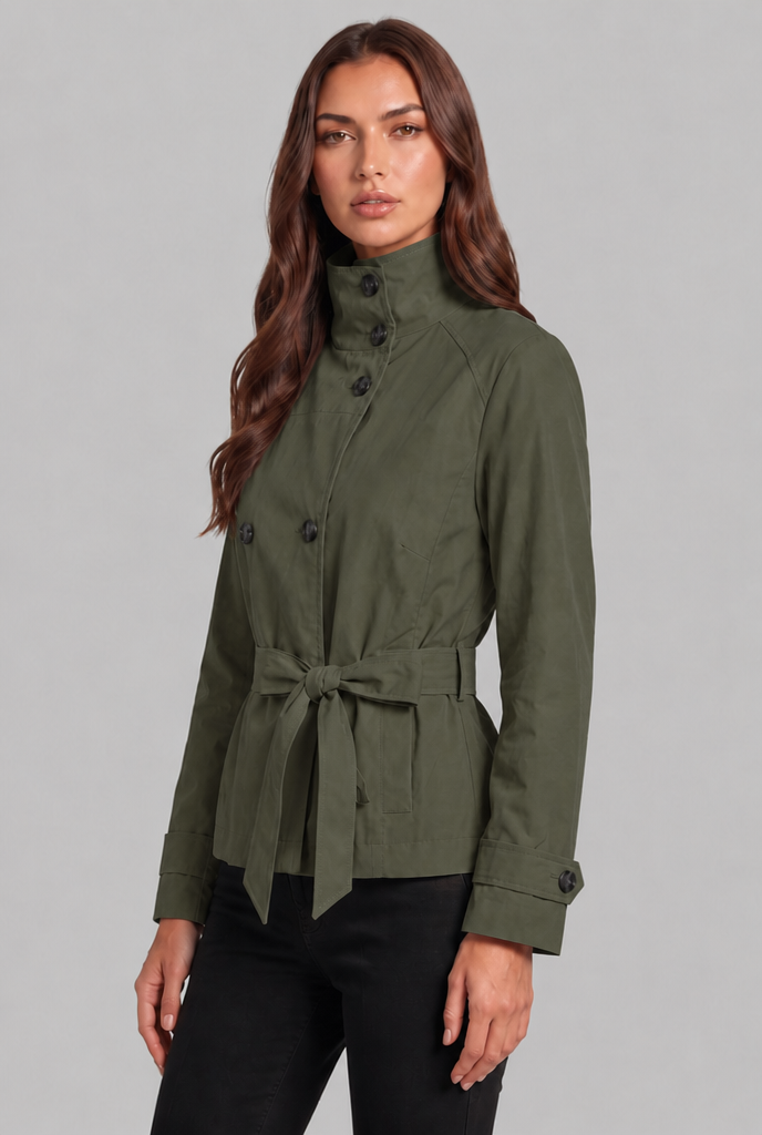 Cropped Trench Jacket Audrey Calvero