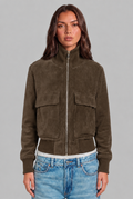 Suede Bomber Jacket Audrey Calvero