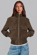 Suede Bomber Jacket Audrey Calvero