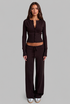 Ribbed Knit Cardigan & Trouser Set Audrey Calvero