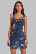 Embroidered Party Mini Dress Audrey Calvero