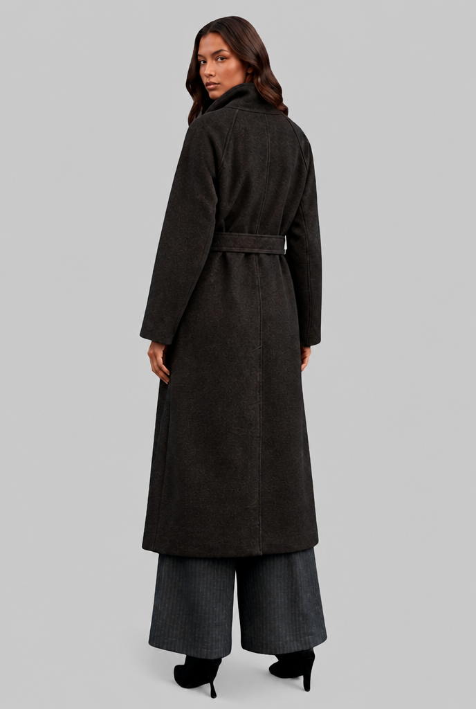 Belted Longline Wool Coat