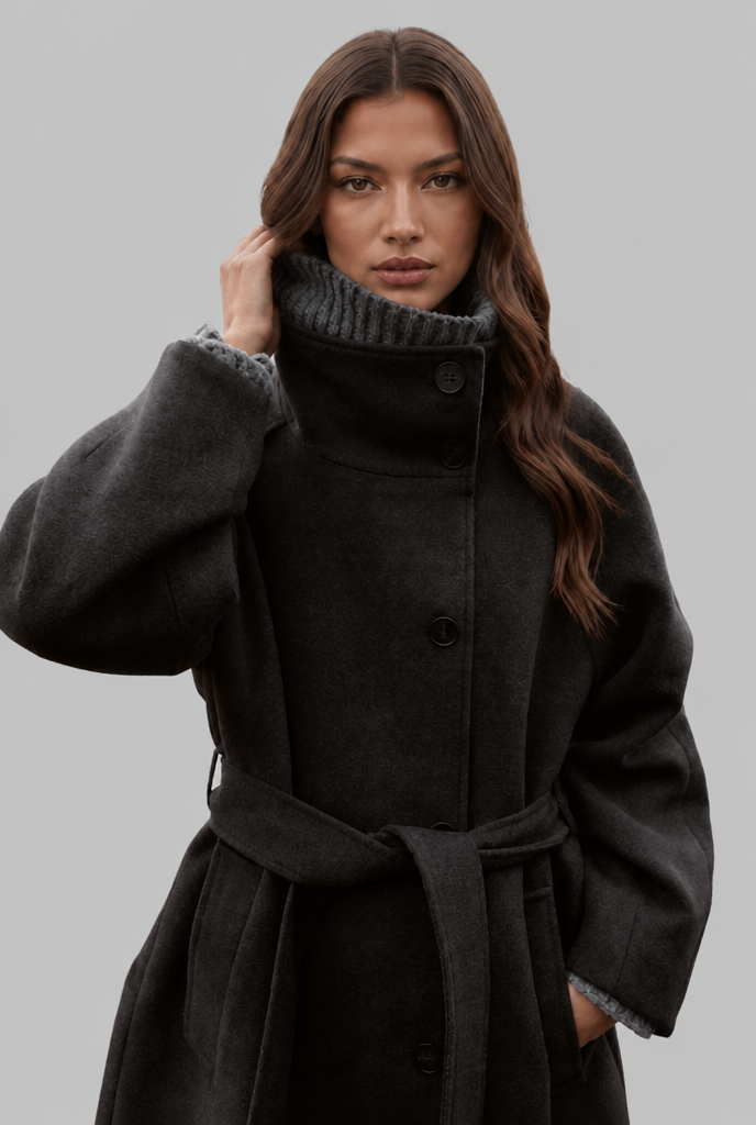 Belted Longline Wool Coat