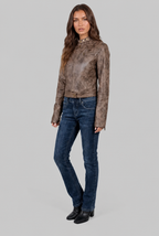 Cropped Leather Jacket