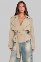 Anna Cropped Trench Jacket