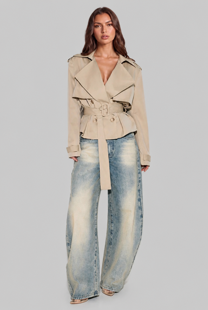Anna Cropped Trench Jacket