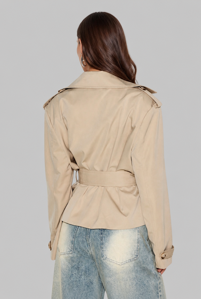 Anna Cropped Trench Jacket