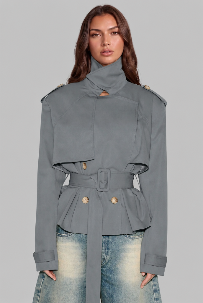 Anna Cropped Trench Jacket