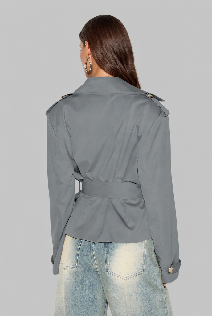 Anna Cropped Trench Jacket