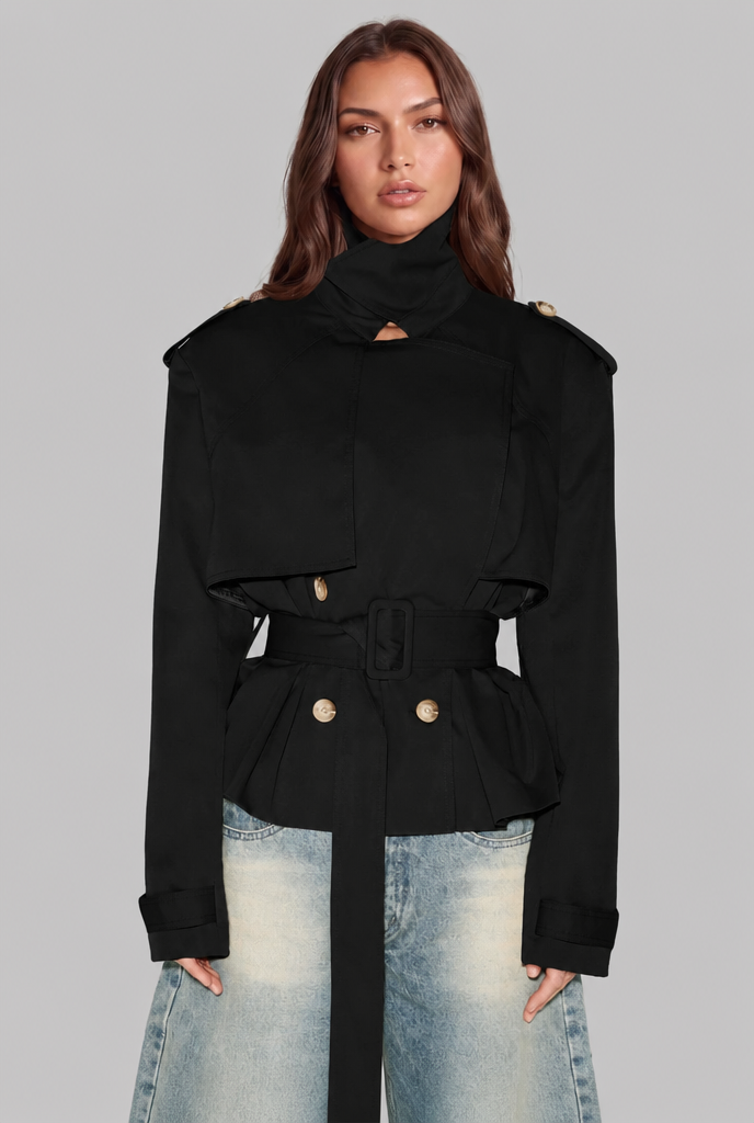 Anna Cropped Trench Jacket