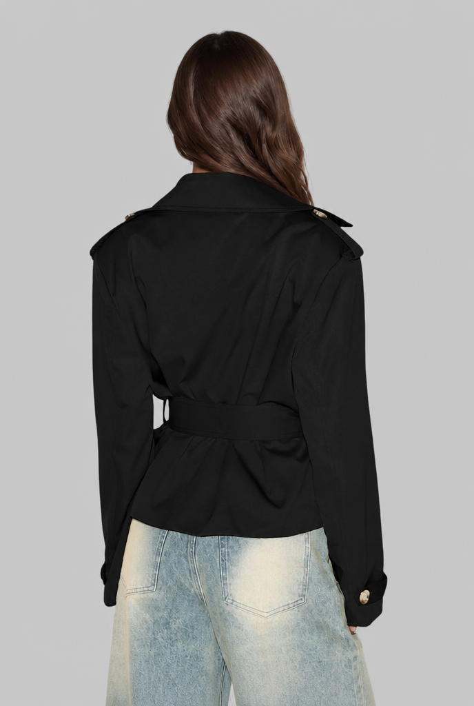 Anna Cropped Trench Jacket