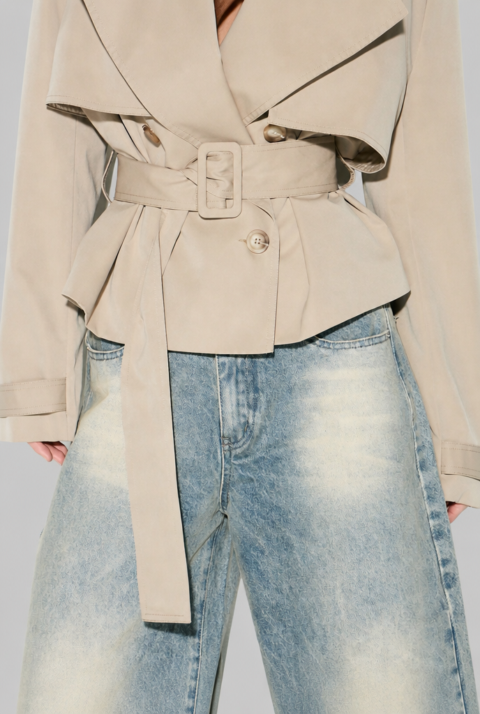 Anna Cropped Trench Jacket
