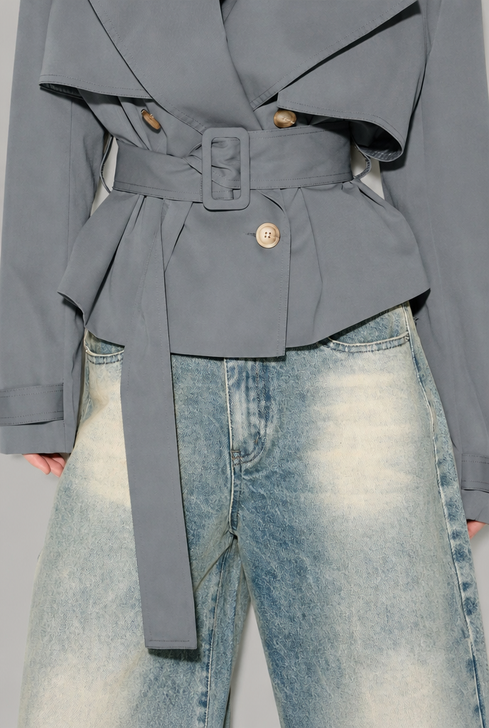 Anna Cropped Trench Jacket