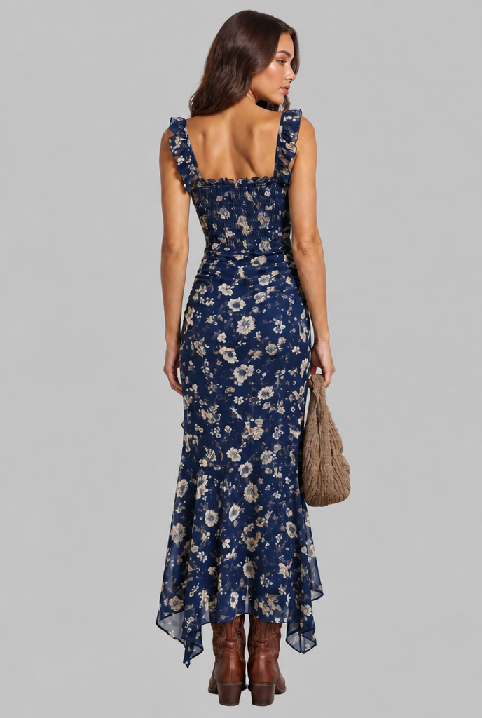 Floral Boho Retro Maxi Dress