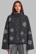 Cropped Jacket with Sequin Detail