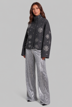 Cropped Jacket with Sequin Detail