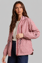 Gingham Windbreaker Jacket
