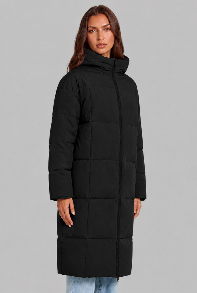 Long Hooded Puffer Coat