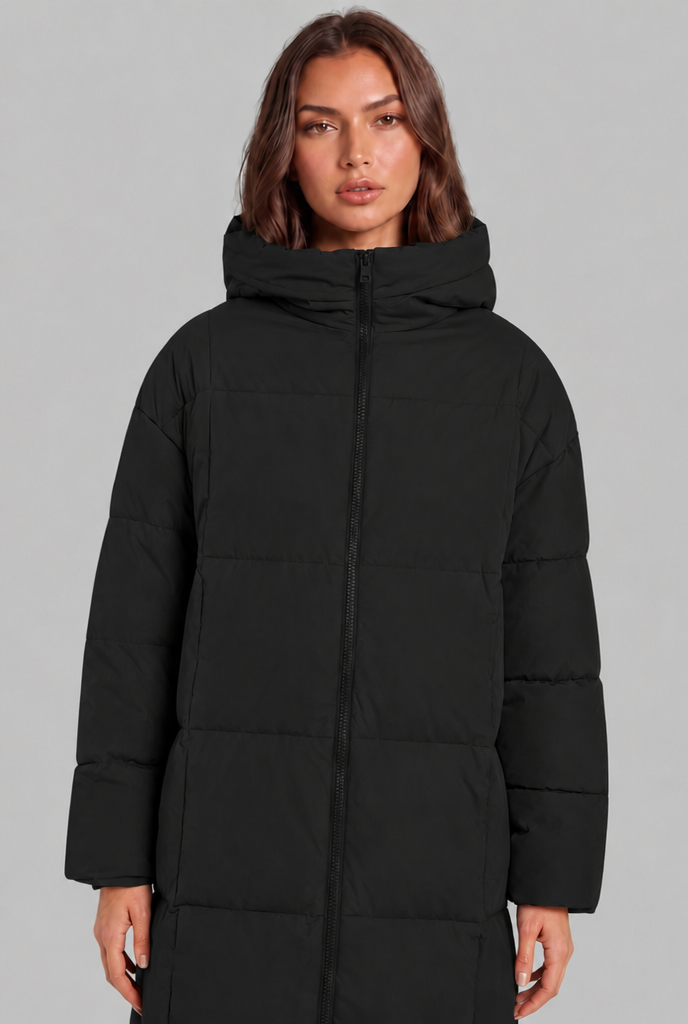 Long Hooded Puffer Coat