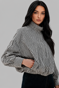 Cropped Gingham Jacket