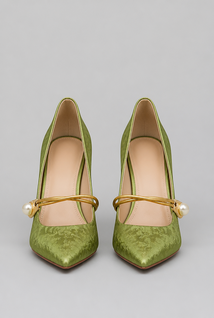 Pearl Detail Mary Jane Heels