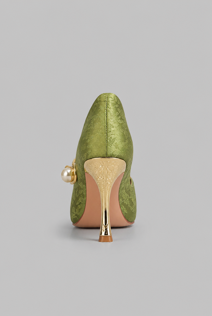 Pearl Detail Mary Jane Heels