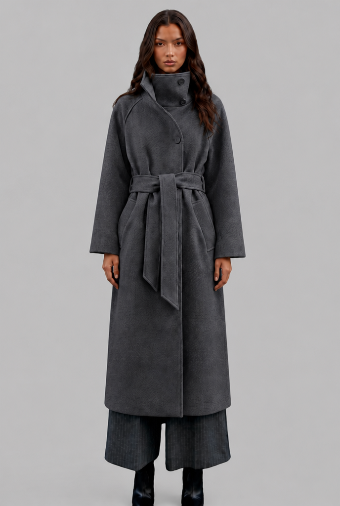 Belted Longline Wool Coat