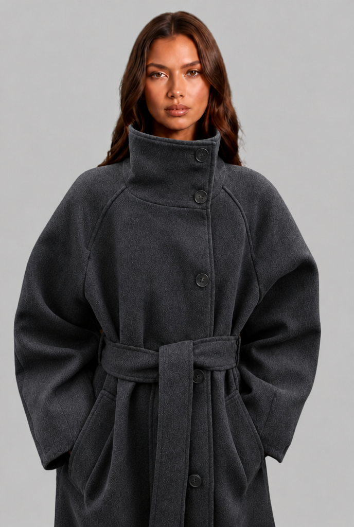 Belted Longline Wool Coat