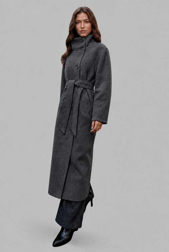 Belted Longline Wool Coat