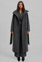 Belted Longline Wool Coat