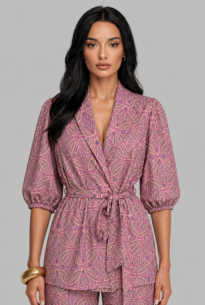 Wrap Top & Flared Trousers Co-Ord Set