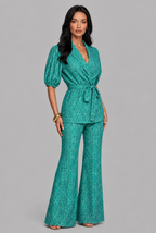Wrap Top & Flared Trousers Co-Ord Set