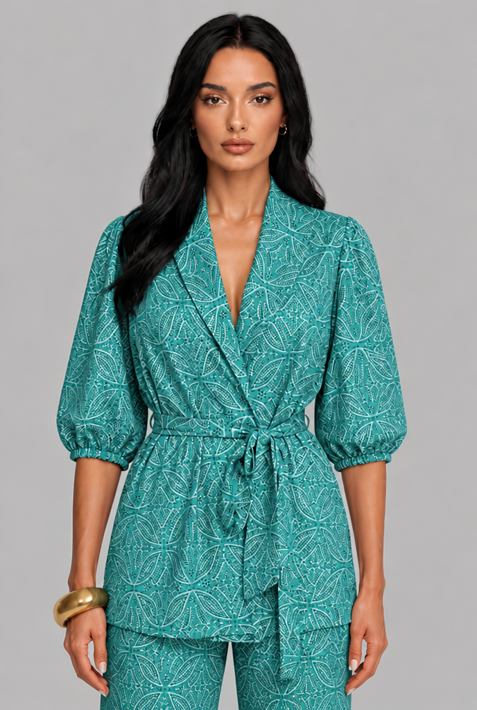 Wrap Top & Flared Trousers Co-Ord Set