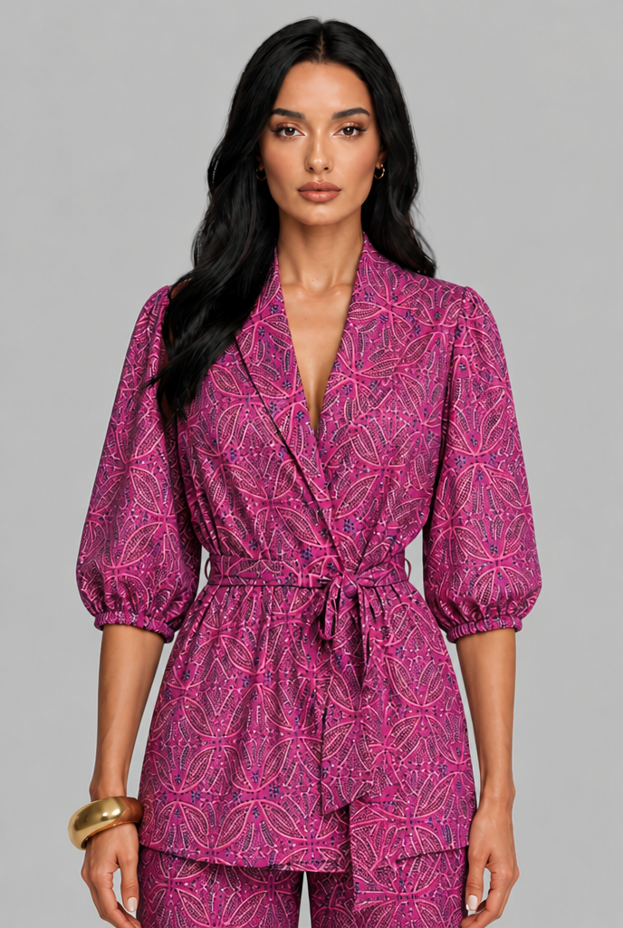 Wrap Top & Flared Trousers Co-Ord Set