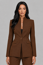 Tailored Blazer & Flared Trousers Suit Set