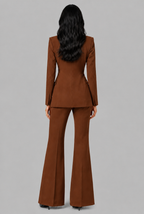 Tailored Blazer & Flared Trousers Suit Set