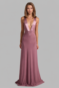 Party Maxi Dress with Satin Straps