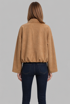 Oversized Waterfall Suede Jacket