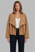 Oversized Waterfall Suede Jacket
