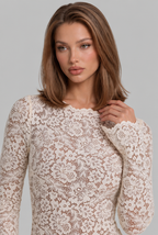 Lace Satin Maxi Dress with Draped Waist