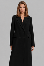 Double Breasted Long Wool Coat